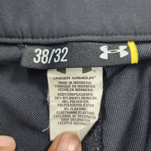 Under Armour Men's Black Straight Golf Pants Pockets Lightweight Size 38 x32 - Picture 5 of 9